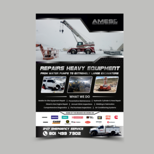 Flyer Design by ecorokerz for Ames Mobile Equipment Service and Repair | Design: #26114497