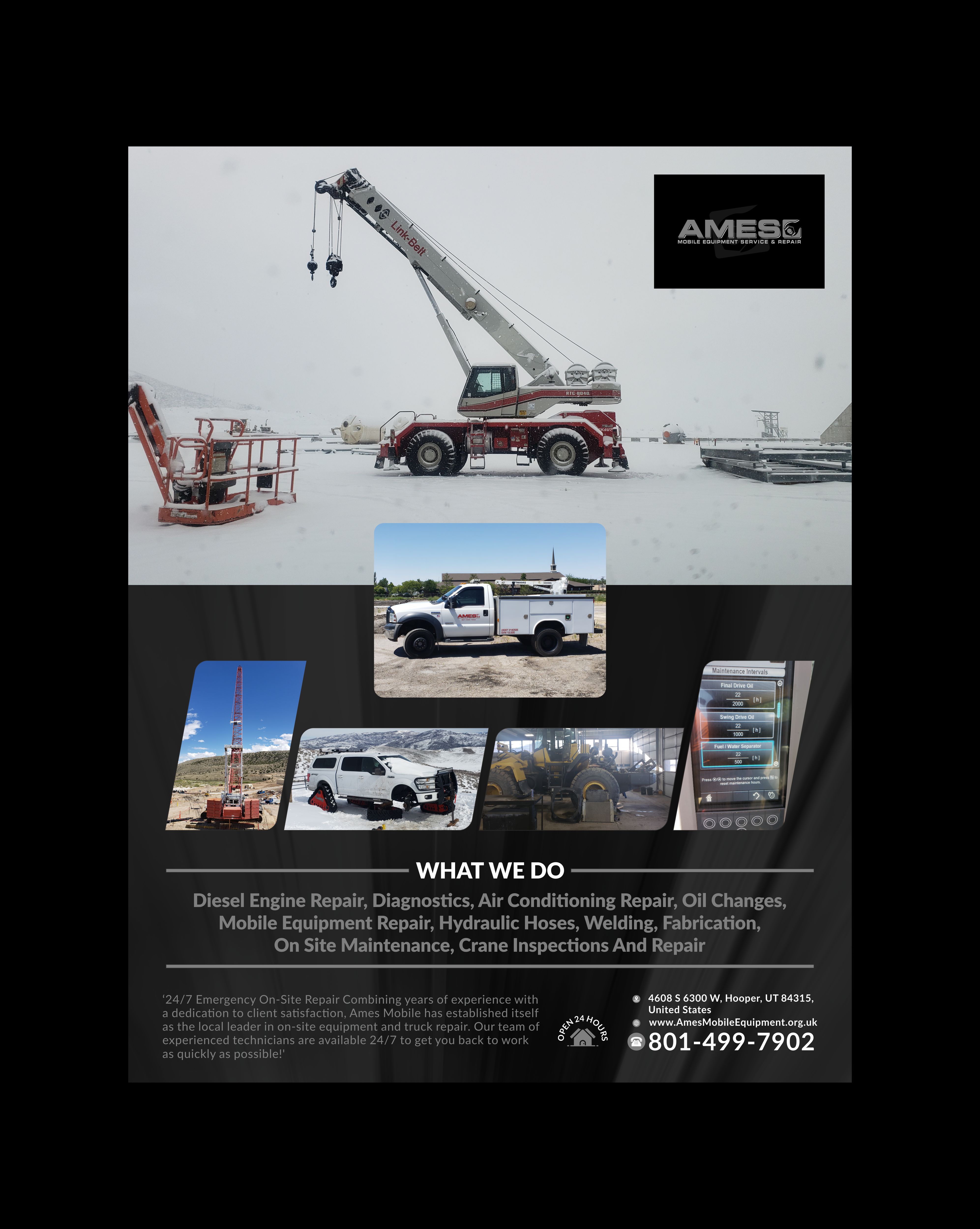 Flyer Design by Fine Graphics House for Ames Mobile Equipment Service and Repair | Design #26113070