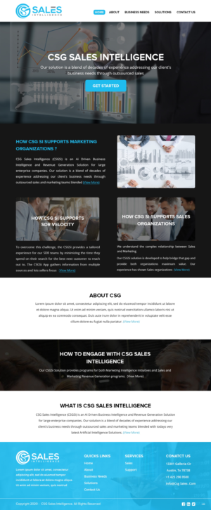Web Design by pb for Sales Intel | Design: #26118698