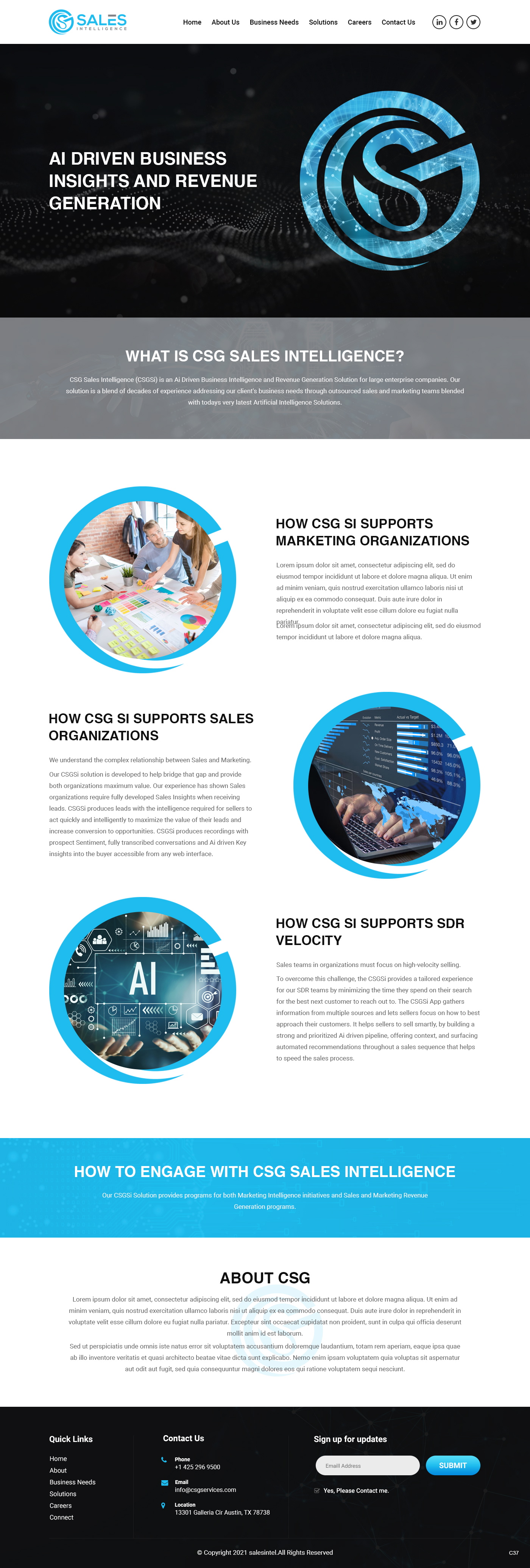 Web Design by pb for Sales Intel | Design #26118701