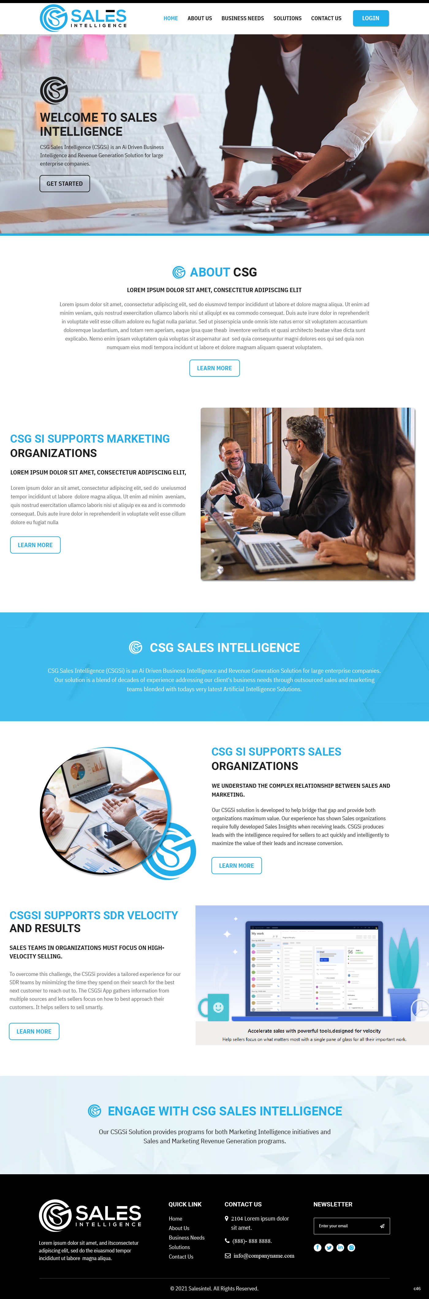 Web Design by pb for Sales Intel | Design #26118704