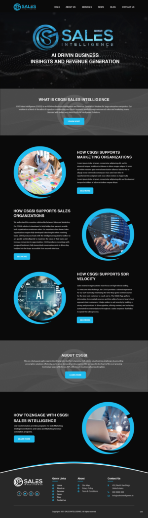 Web Design by pb for Sales Intel | Design: #26157277