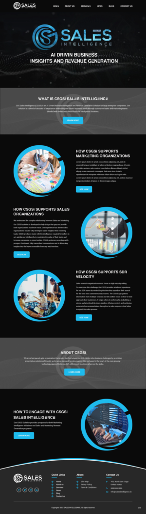 Web Design by pb for Sales Intel | Design: #26173931