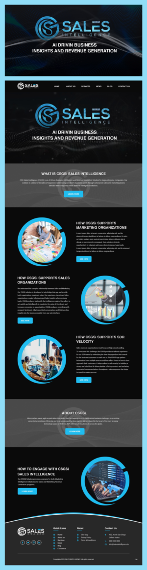 Web Design by pb for Sales Intel | Design: #26196441
