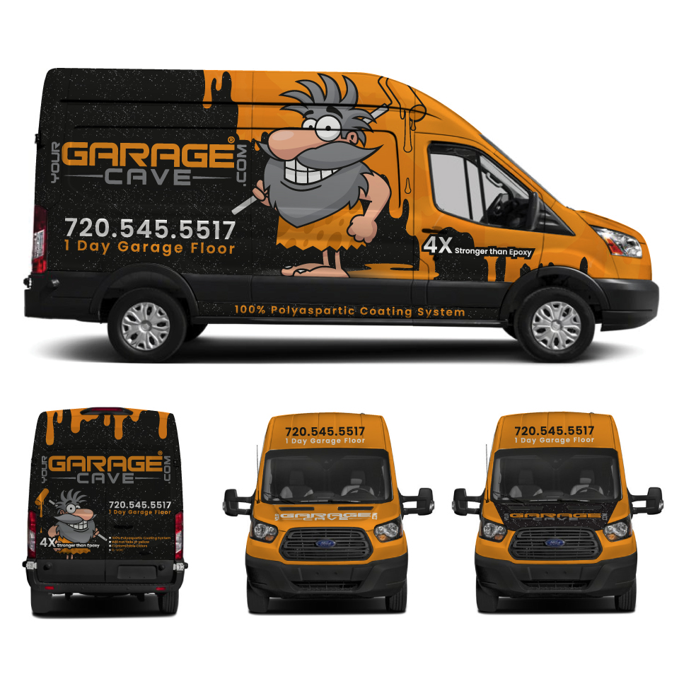 Car Wrap Design by Yoga Tri for Garage Cave Colorado | Design #26110964