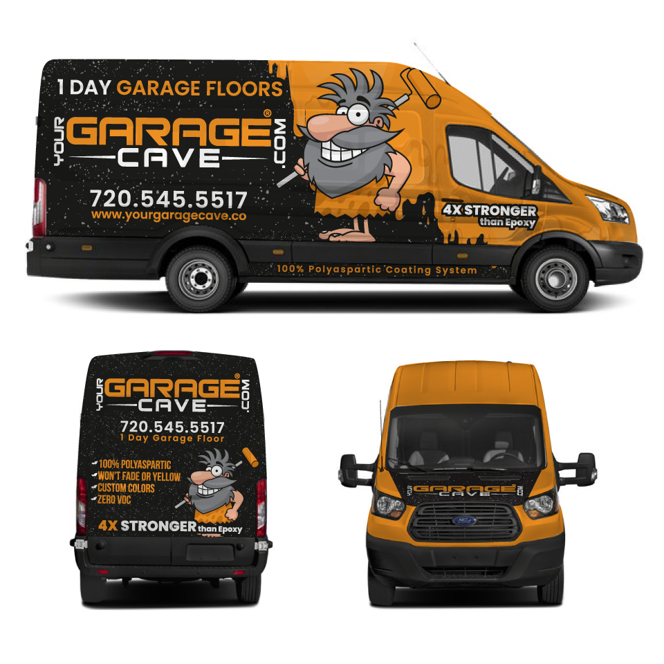 Car Wrap Design by Yoga Tri for Garage Cave Colorado | Design #26119458