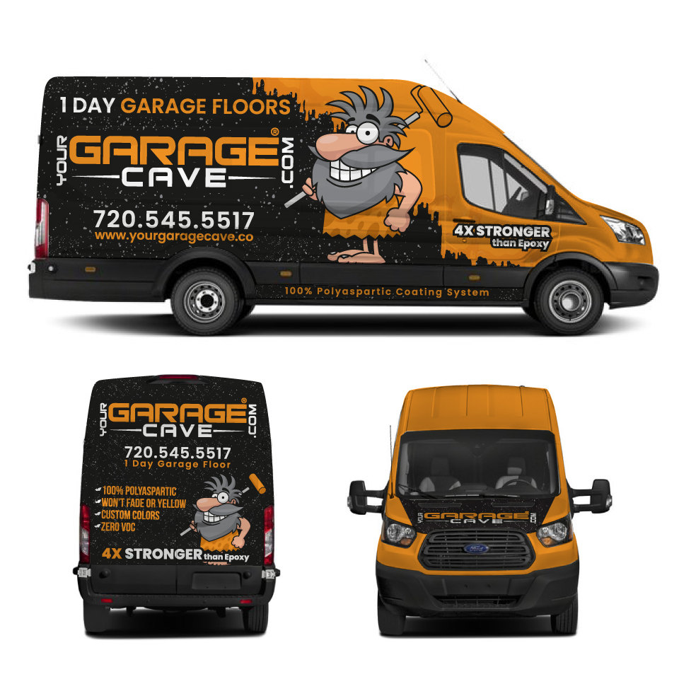 Car Wrap Design by Yoga Tri for Garage Cave Colorado | Design #26119459