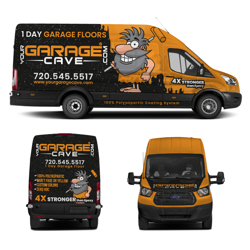 Car Wrap-Design von Yoga Tri für Garage Cave Colorado | Design #26125432