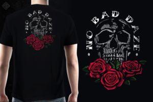 No Bad Daze - grungy ski brand | T-shirt Design by gekgrfx
