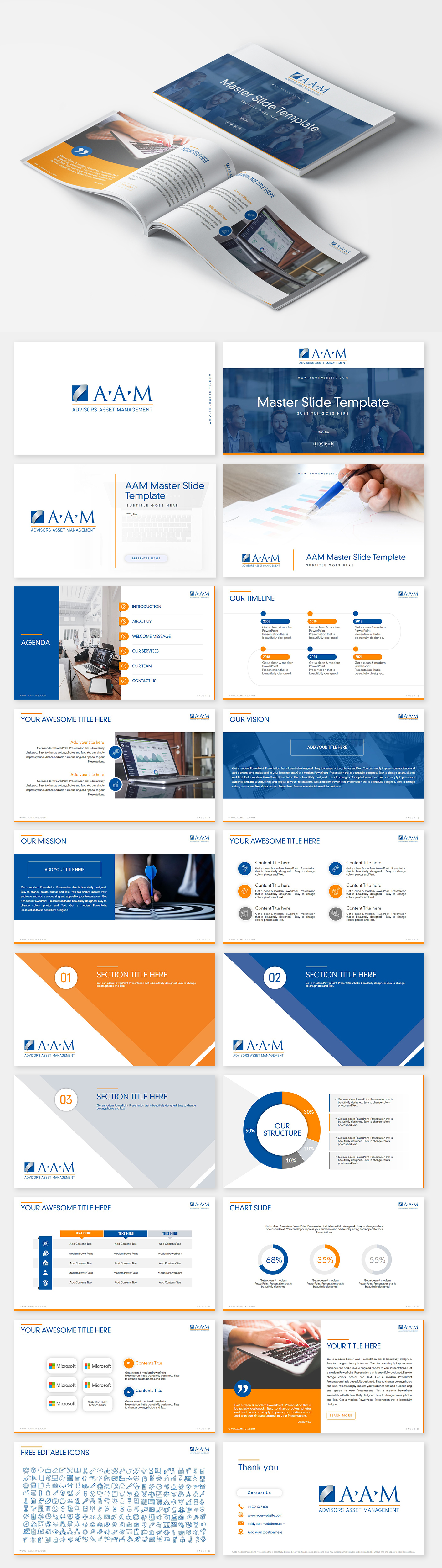 Design de PowerPoint par Luvinda pour Advisors Asset Management, Inc. | Design #26151256