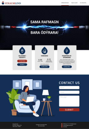 Straumlind - Start-up company selling electricity  | Diseño Web por Titan Solbiz