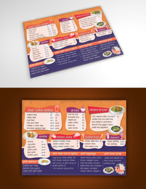 Hip  and quirky Indian restaurant Menu | Grafik-Design von Rickyy