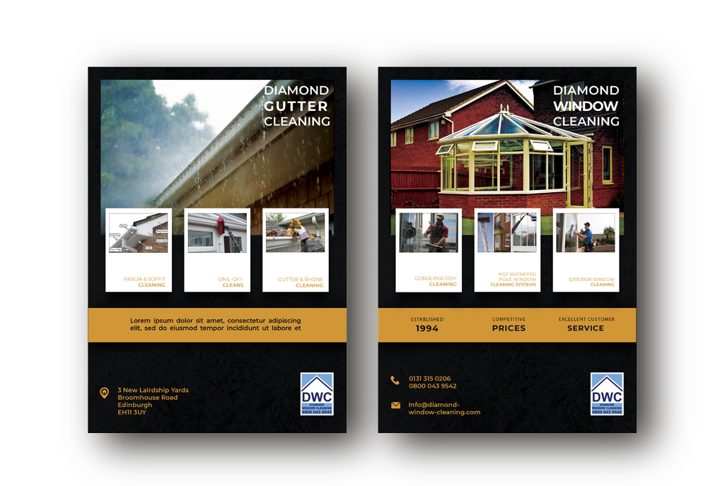 Diseño de Flyer por Clint_Barton para Diamond Window Cleaning | Diseño #26130464