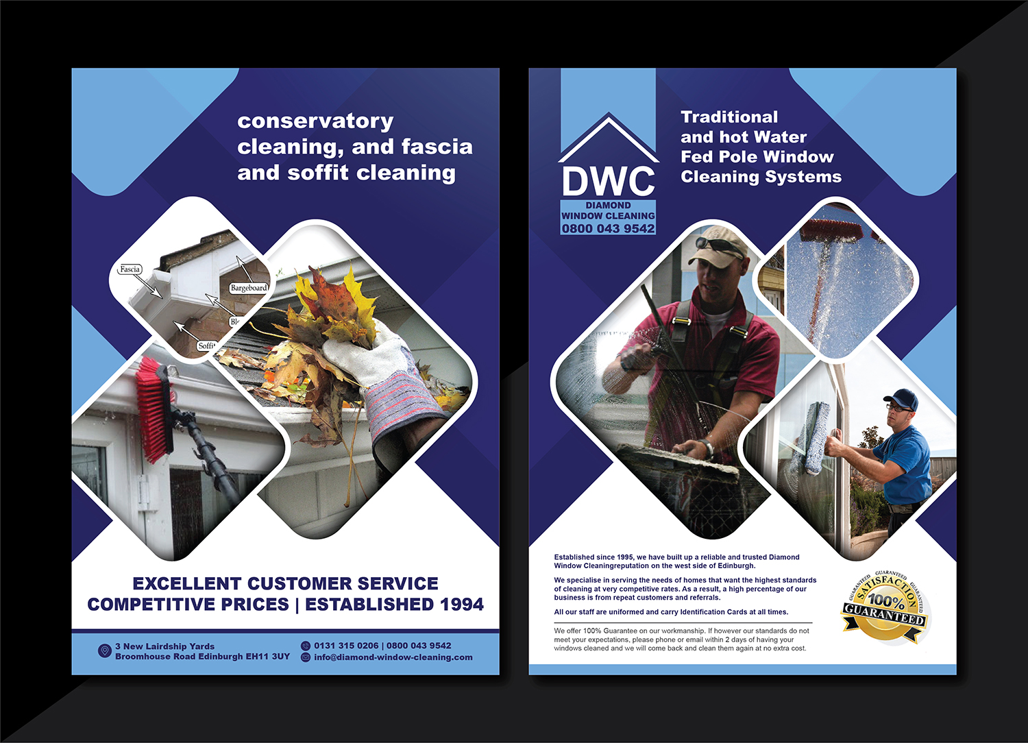 Flyer Design by Deziners Zone for Diamond Window Cleaning | Design #26122827