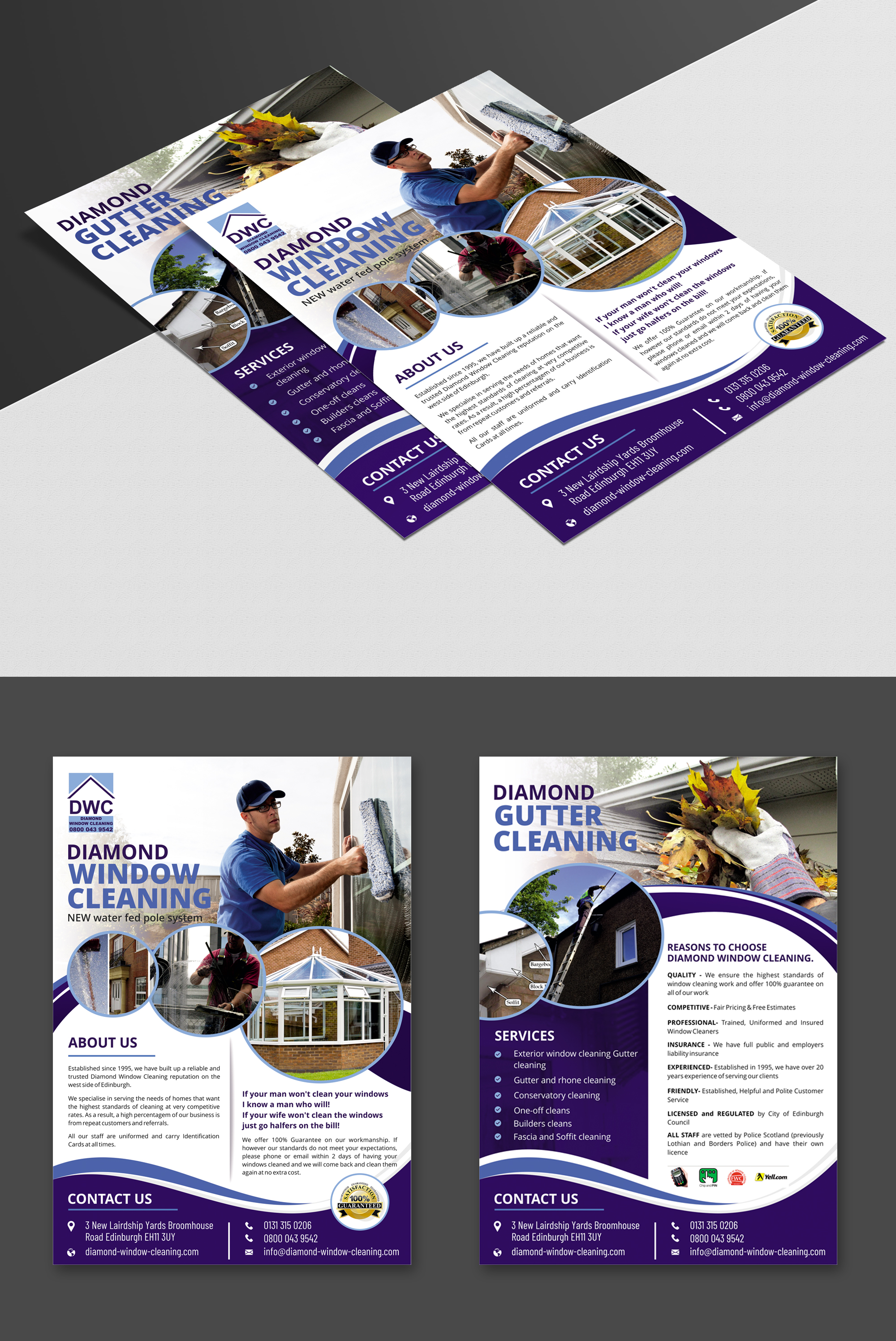 Flyer Design by ecorokerz for Diamond Window Cleaning | Design #26121987