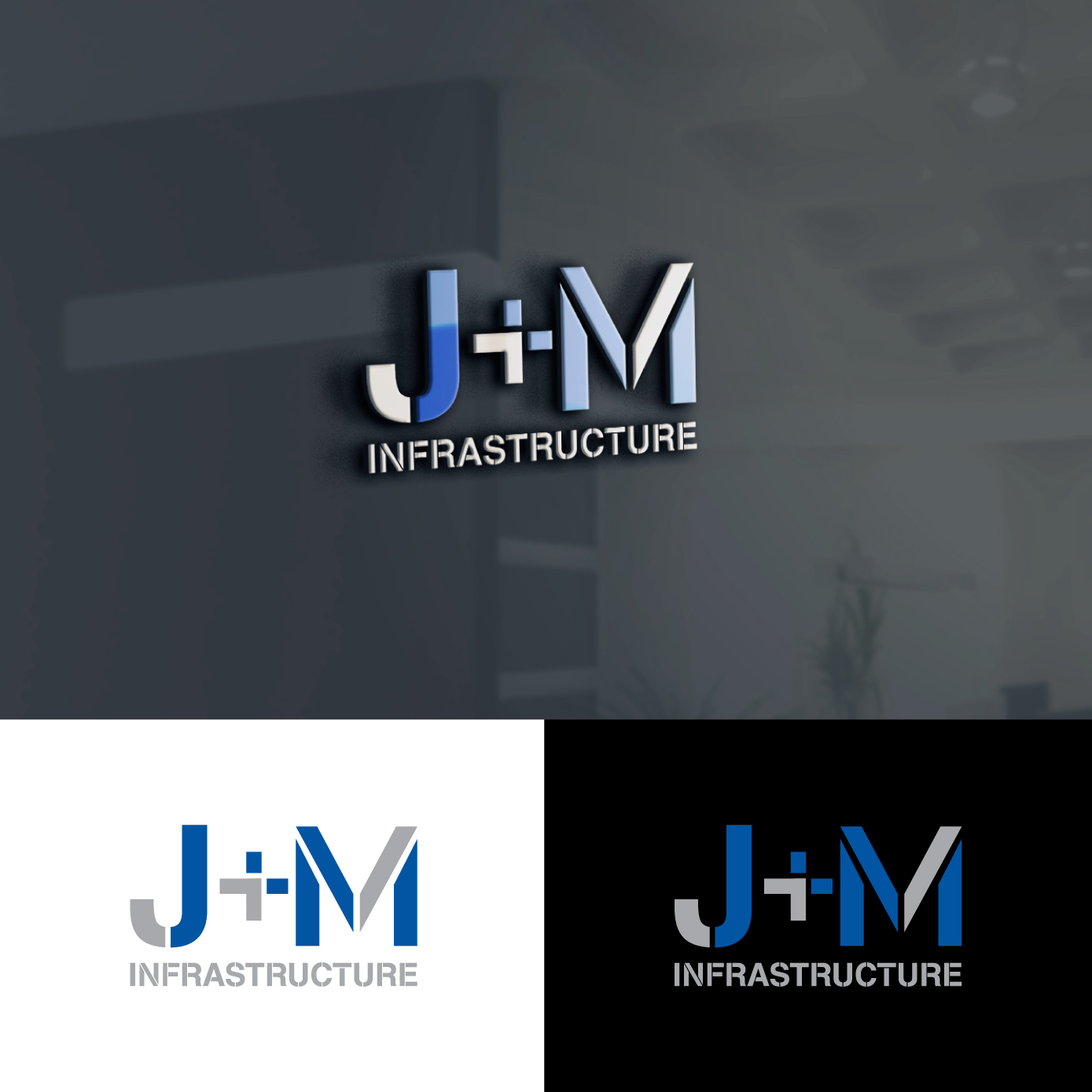 Logo Design by Radsky17 for J+M Infrastructure | Design #26119494
