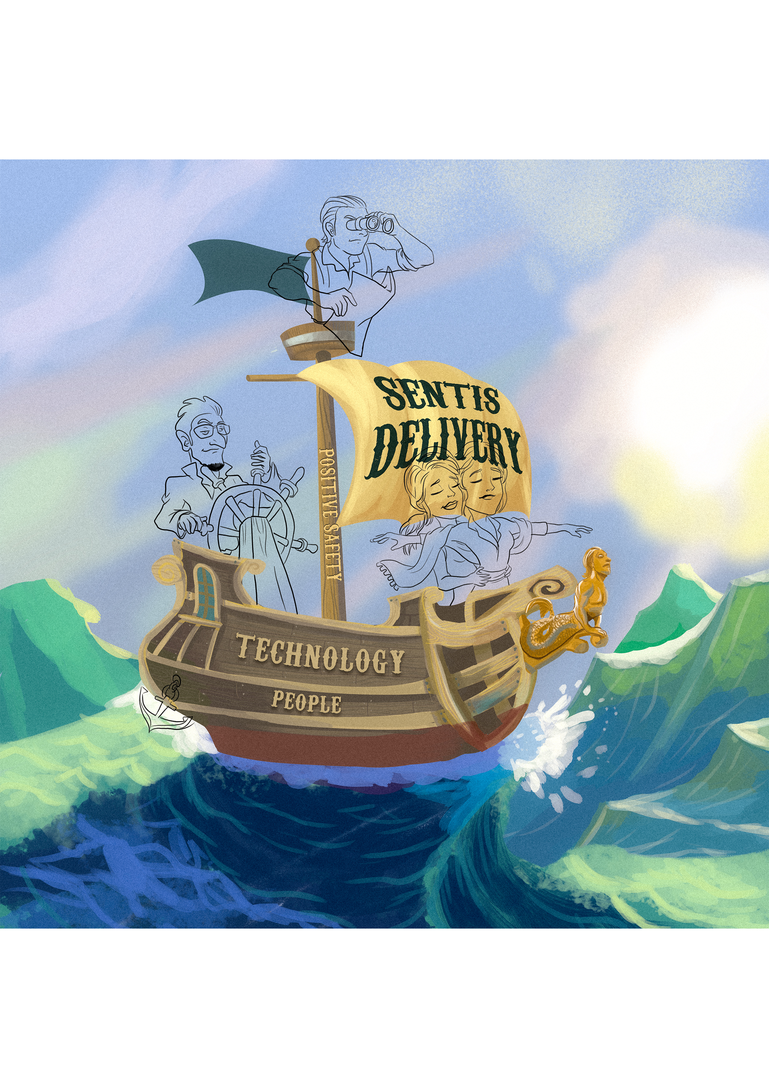 Illustration Design by Nublan Ameram for Sentis | Design #26131951
