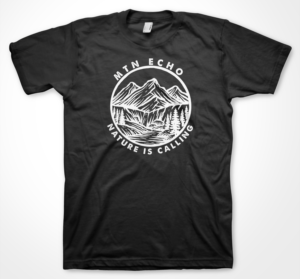 Mtn Echo | Mountain Collection | T-Shirt-Design von badpixelarts