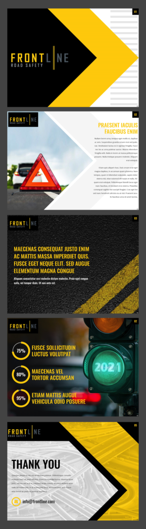 PowerPoint Design by pb for Frontline Road Safety | Design: #26130281