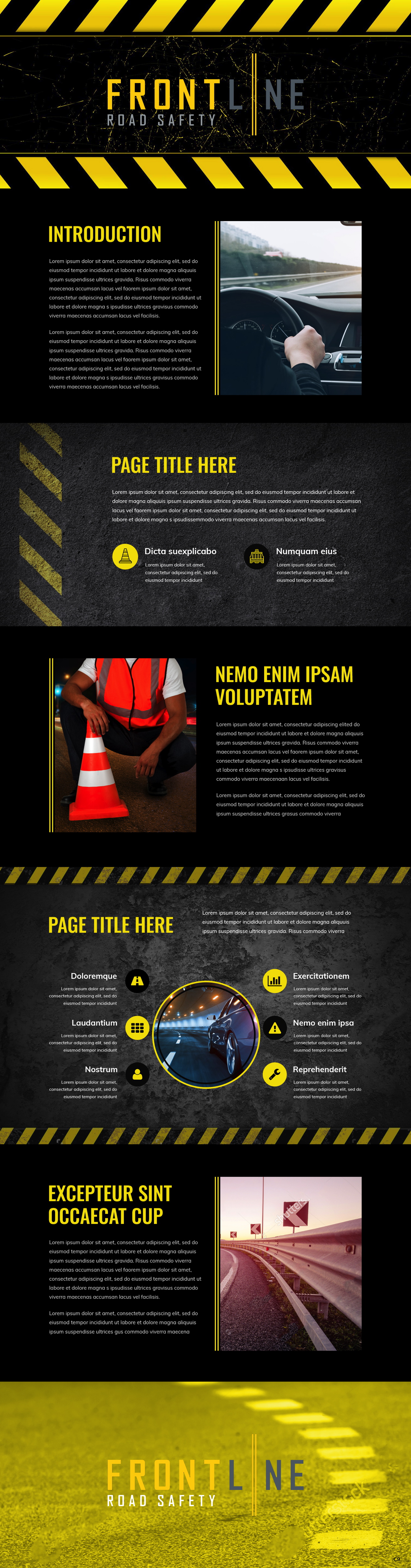 PowerPoint Design by pb for Frontline Road Safety | Design #26130283