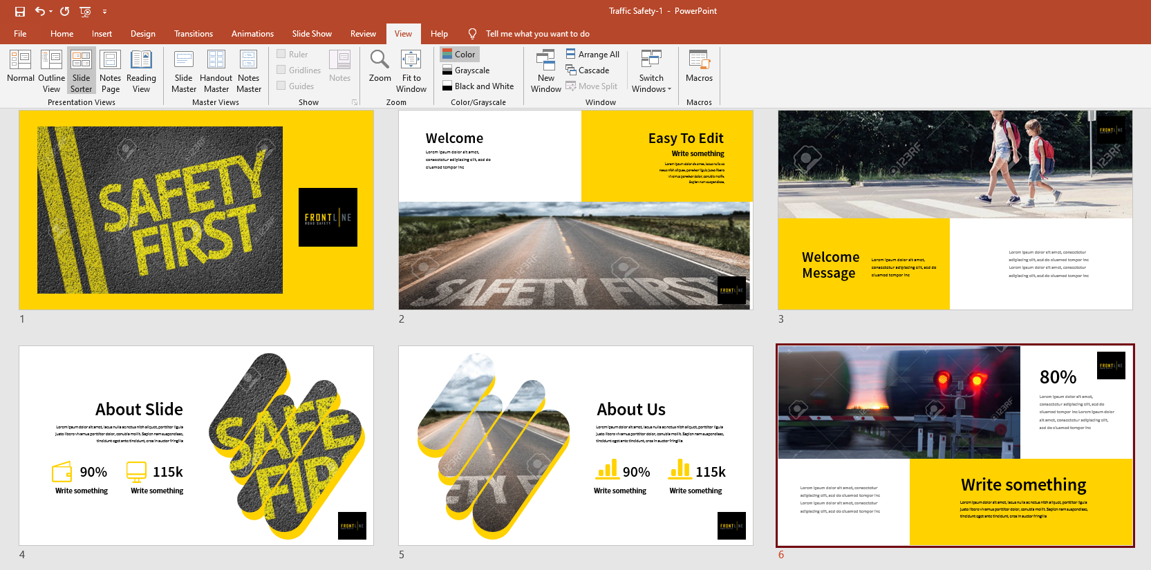 PowerPoint Design by DesignART for Frontline Road Safety | Design #26156538