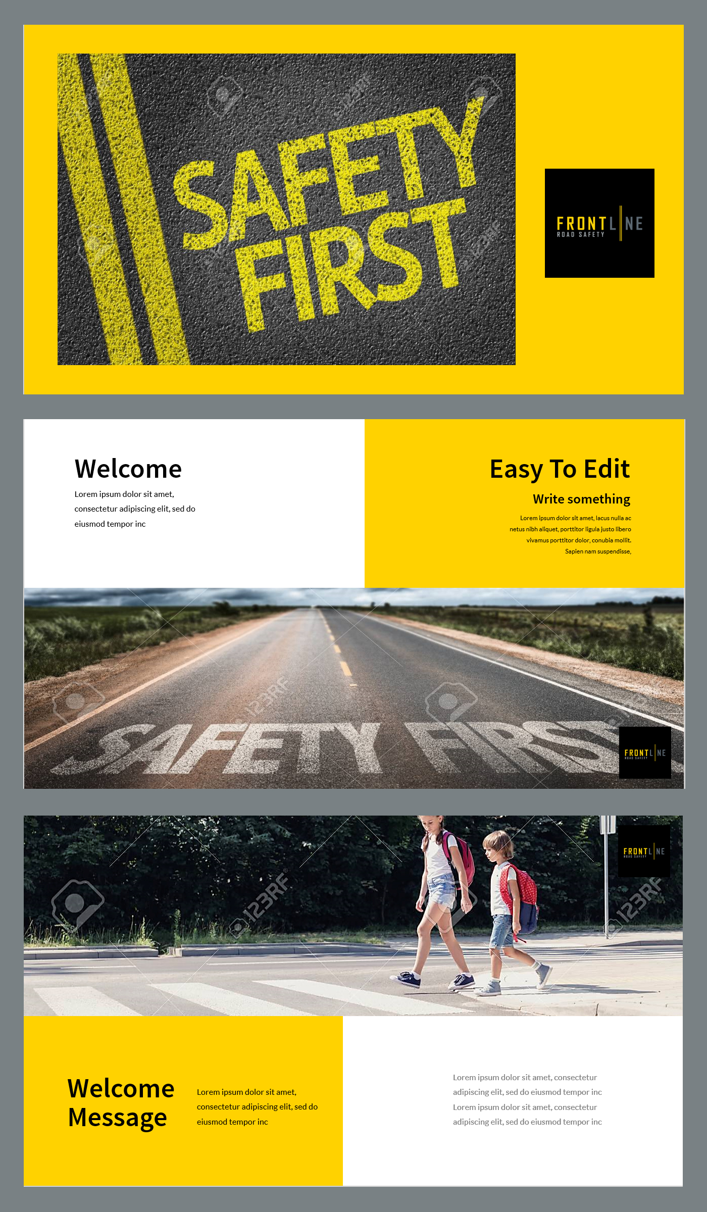 PowerPoint Design by DesignART for Frontline Road Safety | Design #26167883