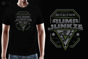 Gym clothing for the working middle class patriotic American that is addicted to the gym | T-shirt Design by gekgrfx
