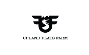 Upland Flats Farm, or jus the U logo with terrain around it, mountains, creeks, hills etc | Diseño de Logo por MT