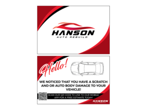 Auto Body Repair Damage Postcard | Postcard Design by GreenEyes