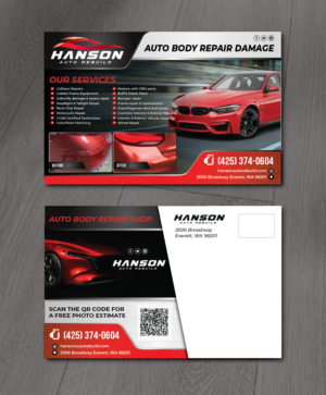 Diseño de Postal por alex989 para Hanson Auto Rebuild | Diseño: #26139346
