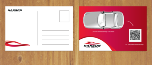 Auto Body Repair Damage Postcard | Postcard Design by MNM