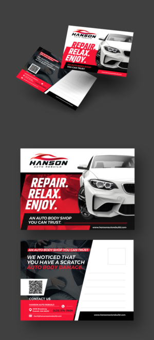 Postcard Design by Pixelon Studio for Hanson Auto Rebuild | Design: #26138498