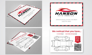Auto Body Repair Damage Postcard | Postcard Design by stealth_ferret