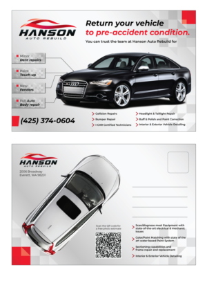 Diseño de Postal por saurov para Hanson Auto Rebuild | Diseño #26134742