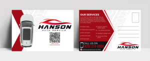 Diseño de Postal por SAI DESIGNS para Hanson Auto Rebuild | Diseño: #26133058