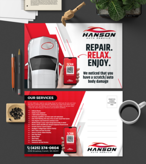 Diseño de Postal por SAI DESIGNS para Hanson Auto Rebuild | Diseño: #26134139