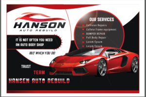 Diseño de Postal por mahdor para Hanson Auto Rebuild | Diseño #26142340