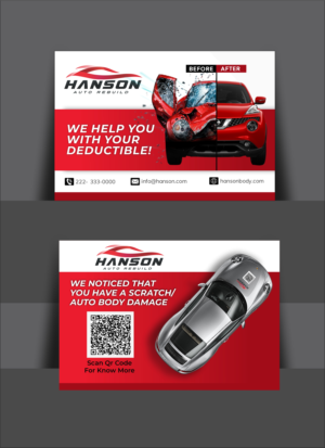 Postcard Design by sonu parmar for Hanson Auto Rebuild | Design: #26133087