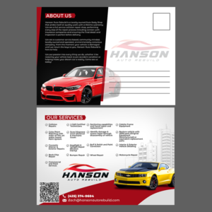 Diseño de Postal por Ong para Hanson Auto Rebuild | Diseño #26144069