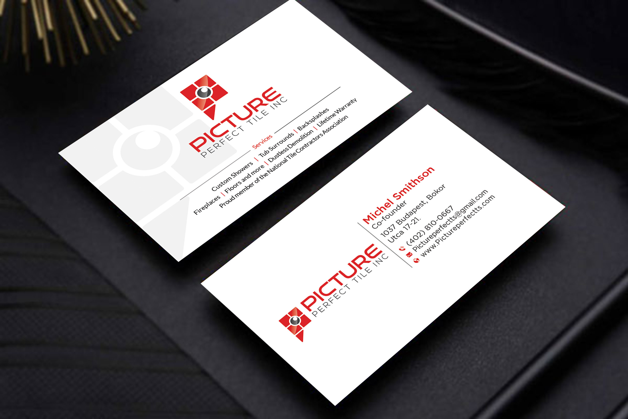 Design de Carte de Visite par MD SHORIF UDDIN pour Picture Perfect Tile Inc. | Design #26132128