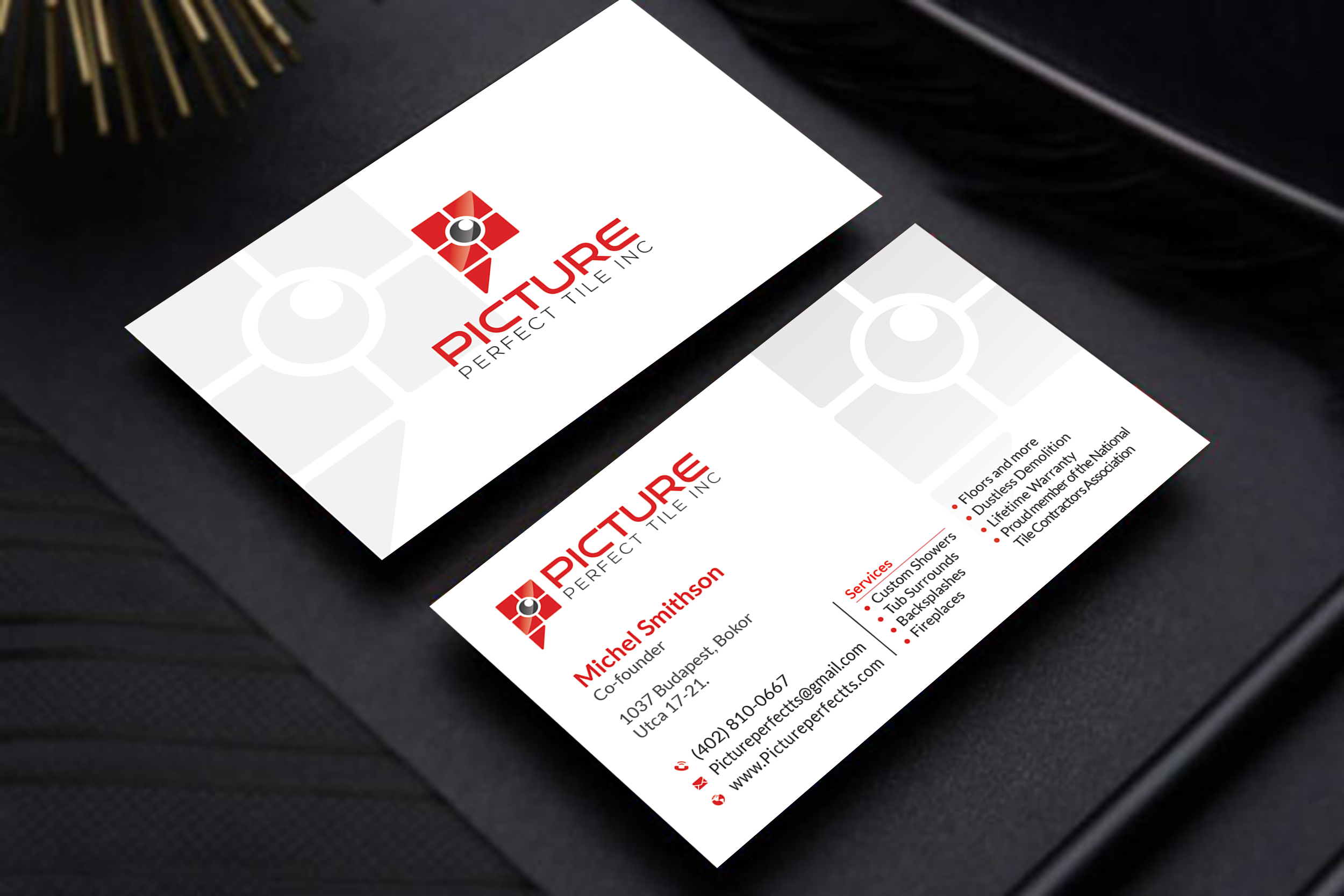 Design de Carte de Visite par MD SHORIF UDDIN pour Picture Perfect Tile Inc. | Design #26132137