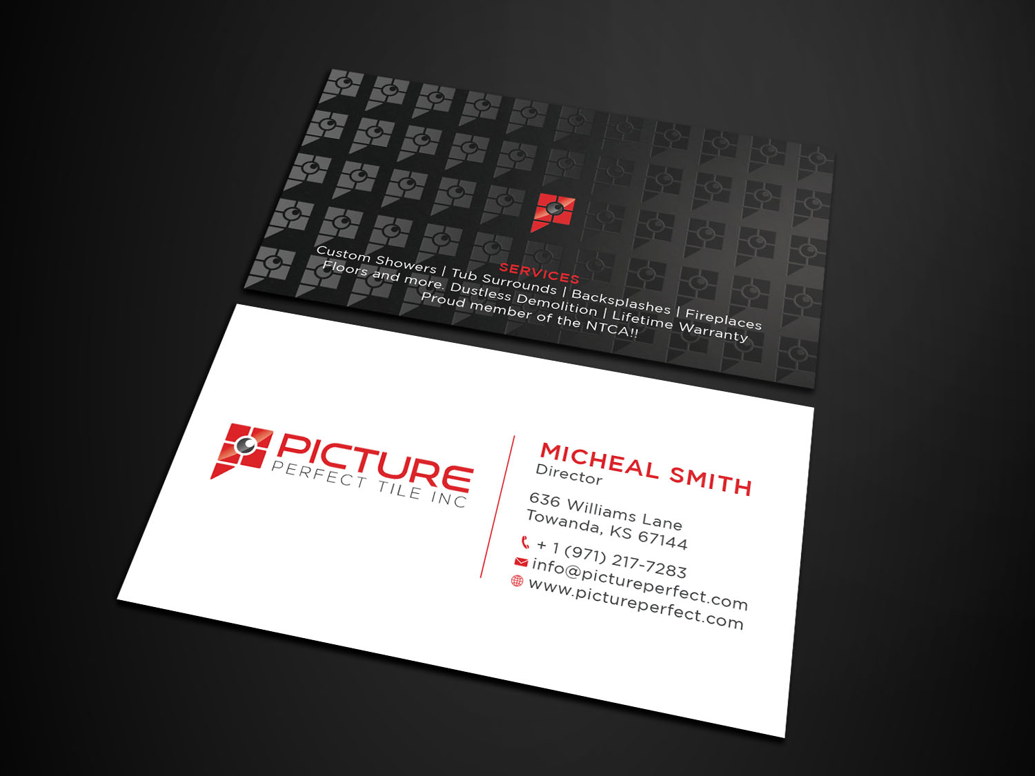 Design de Carte de Visite par Tripti Ranjan Gain pour Picture Perfect Tile Inc. | Design #26133406