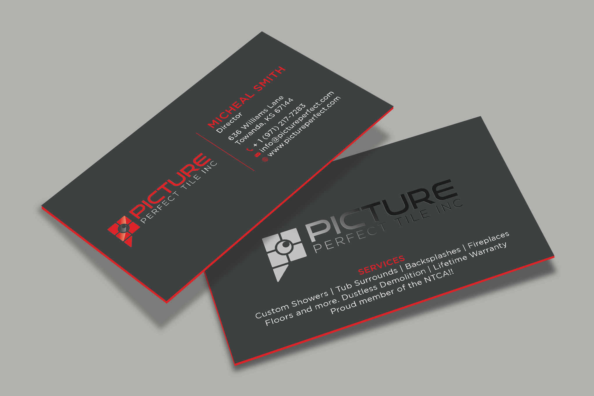 Business Card Design by Tripti Ranjan Gain for Picture Perfect Tile Inc. | Design #26133418