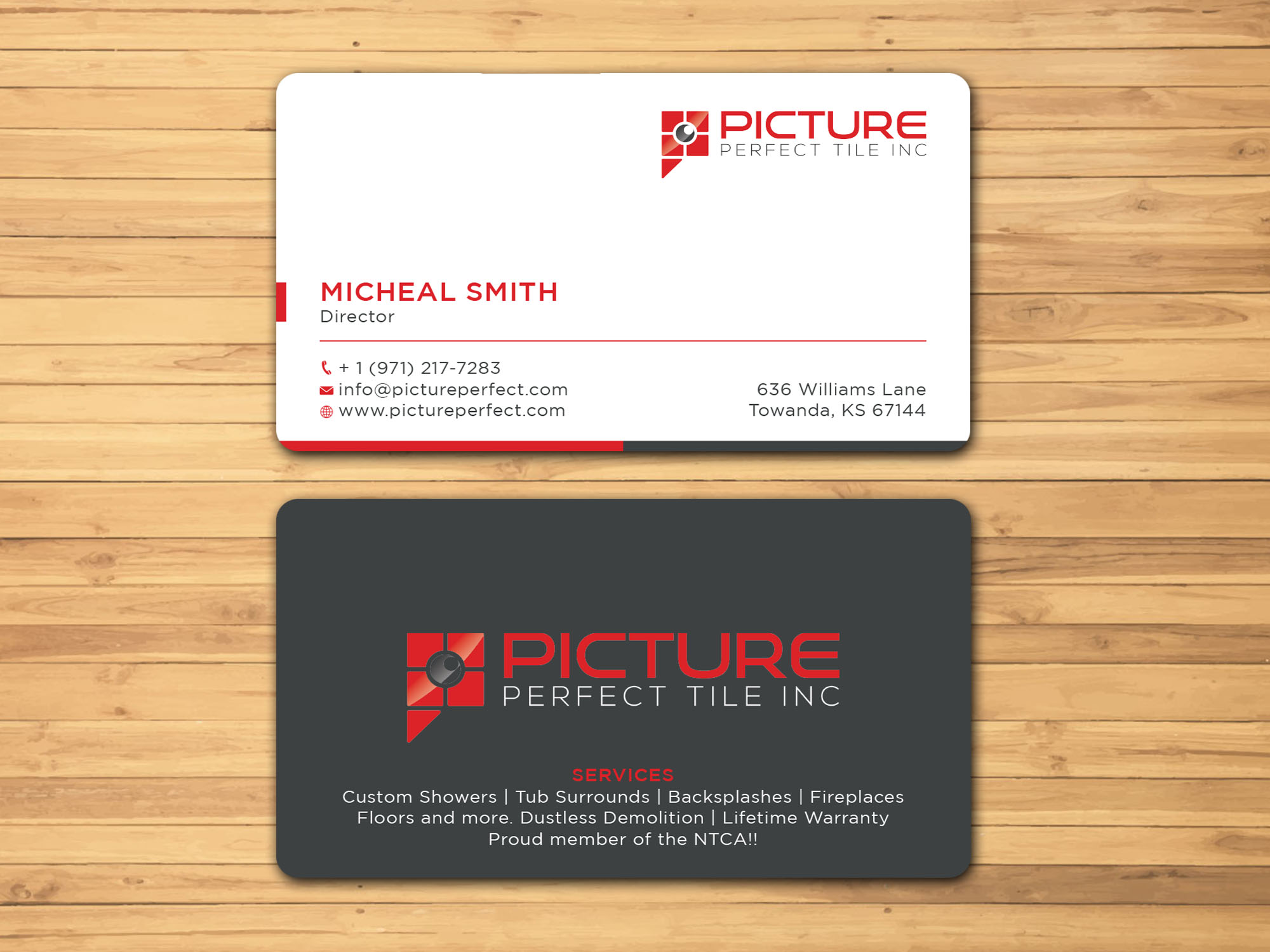 Business Card Design by Tripti Ranjan Gain for Picture Perfect Tile Inc. | Design #26133435