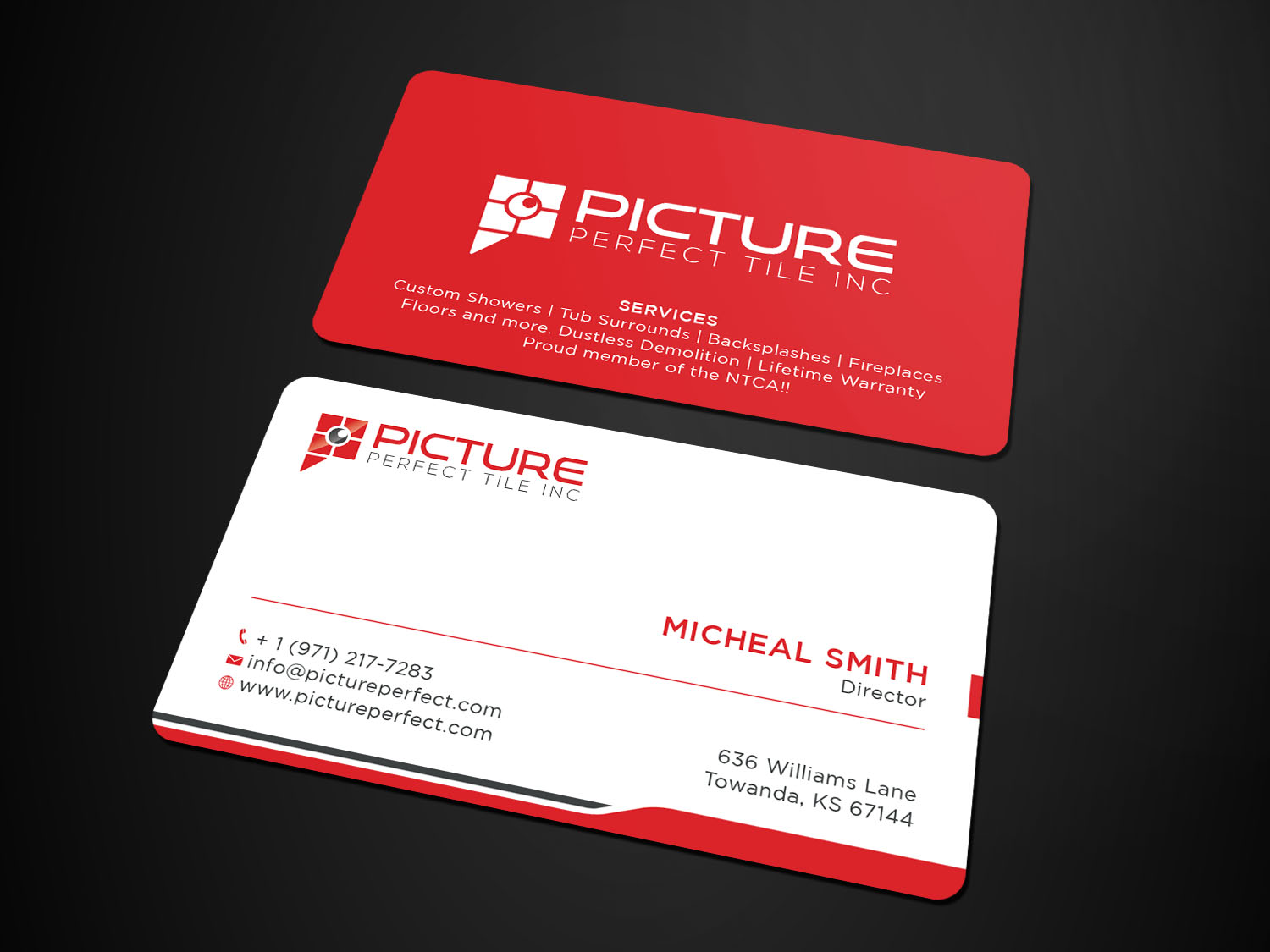 Business Card Design by Tripti Ranjan Gain for Picture Perfect Tile Inc. | Design #26133442