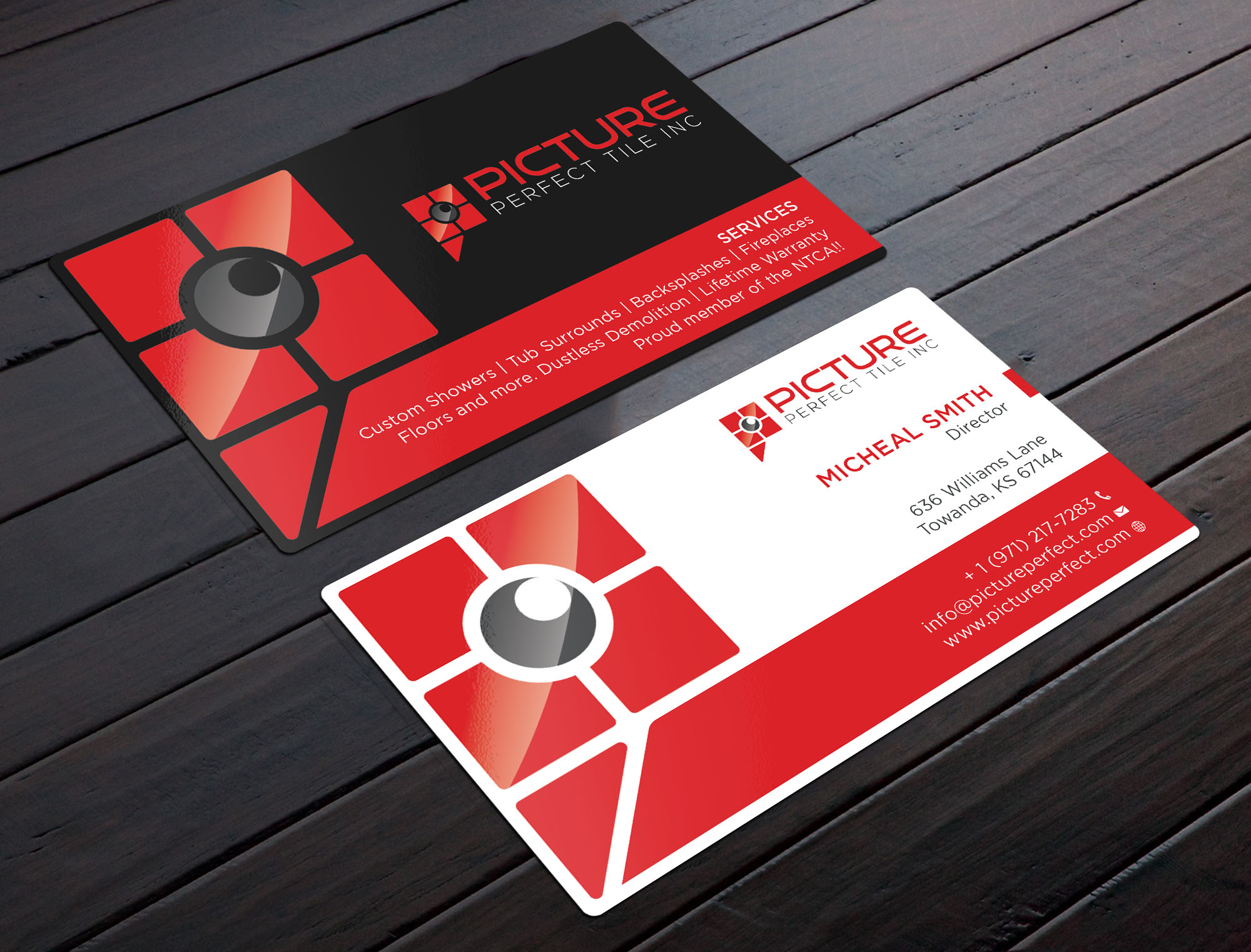 Business Card Design by Tripti Ranjan Gain for Picture Perfect Tile Inc. | Design #26133443