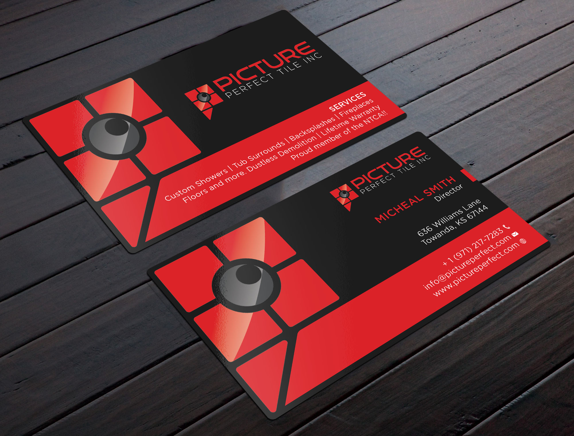 Business Card Design by Tripti Ranjan Gain for Picture Perfect Tile Inc. | Design #26133445