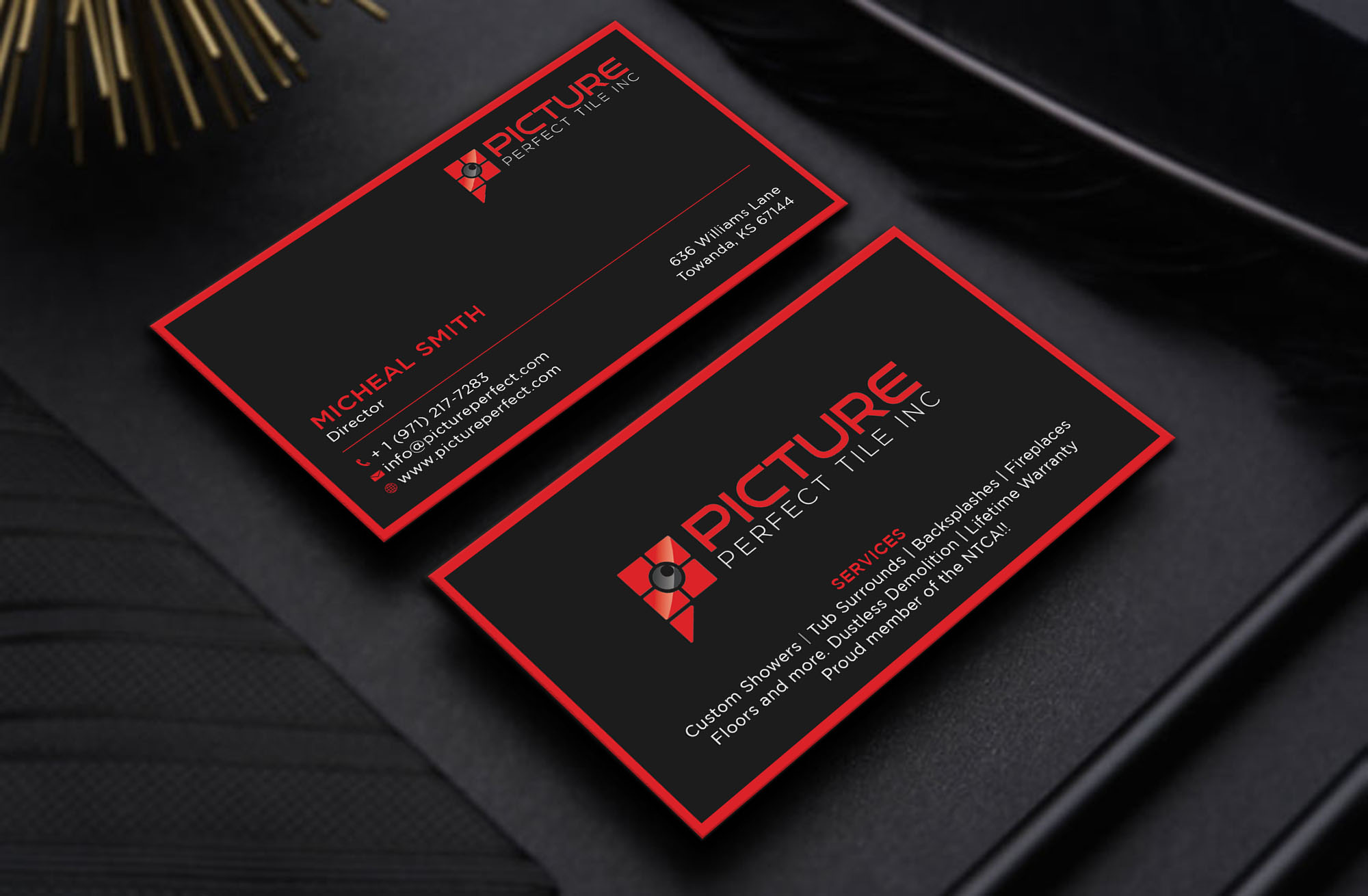 Business Card Design by Tripti Ranjan Gain for Picture Perfect Tile Inc. | Design #26133446