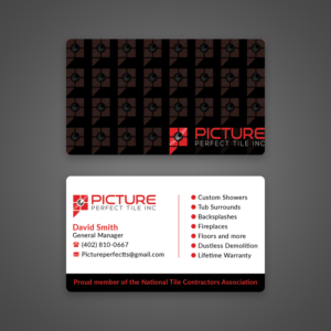 Business Card Design by B. M. BILLAL HOSSAIN for Picture Perfect Tile Inc. | Design: #26132198