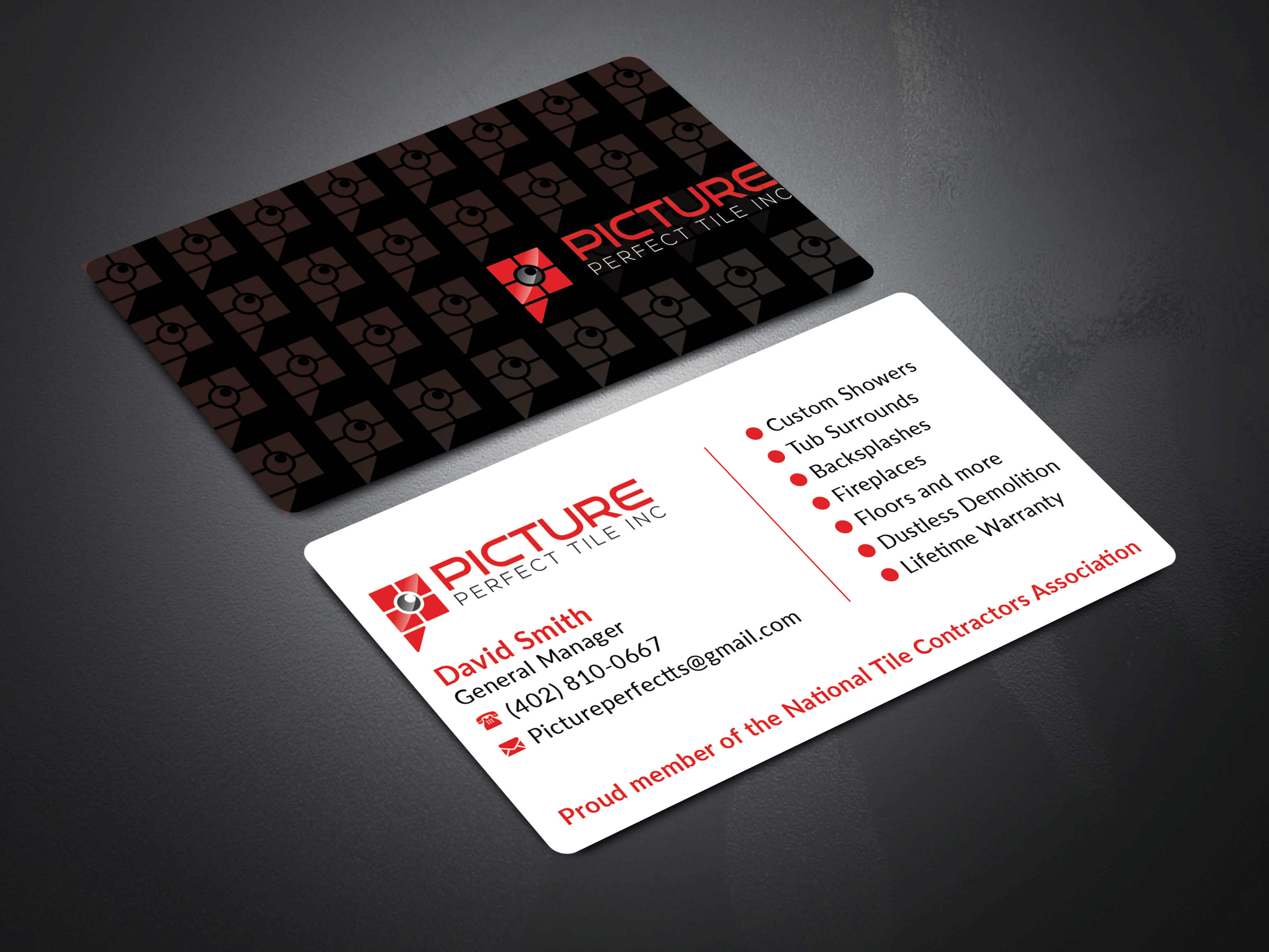 Design de Carte de Visite par B. M. BILLAL HOSSAIN pour Picture Perfect Tile Inc. | Design #26132221
